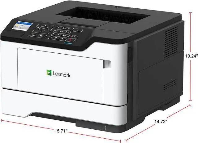 Alt view image 5 of 9 - Lexmark - 36SC371 - Lexmark B2546dw Desktop Laser Printer - Monochrome - 46 ppm Mono - 1200 x 1200 dpi Print - Automatic