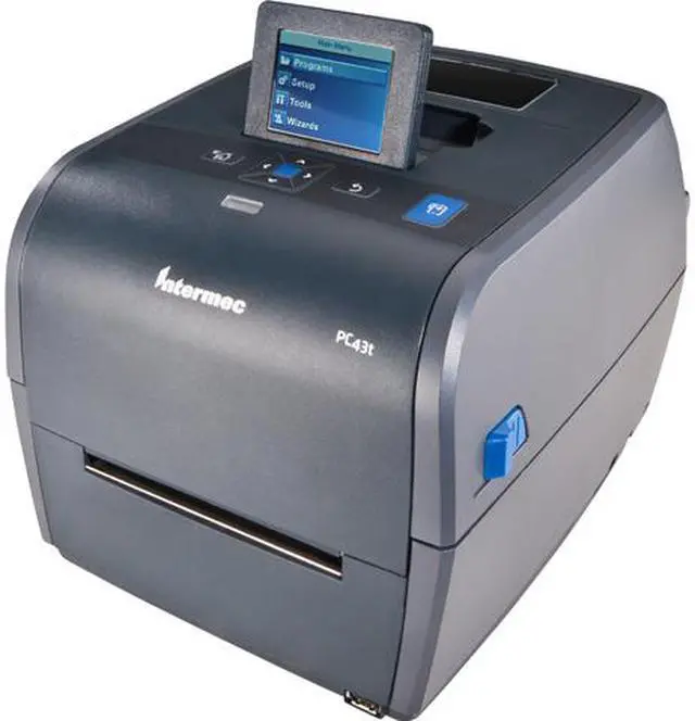Main image of Honeywell PC43 Thermal Transfer Desktop Label Printer, LCD, Latin Font, RTC, 203 dpi, Ethernet, US Power Cord - PC43TB01100201