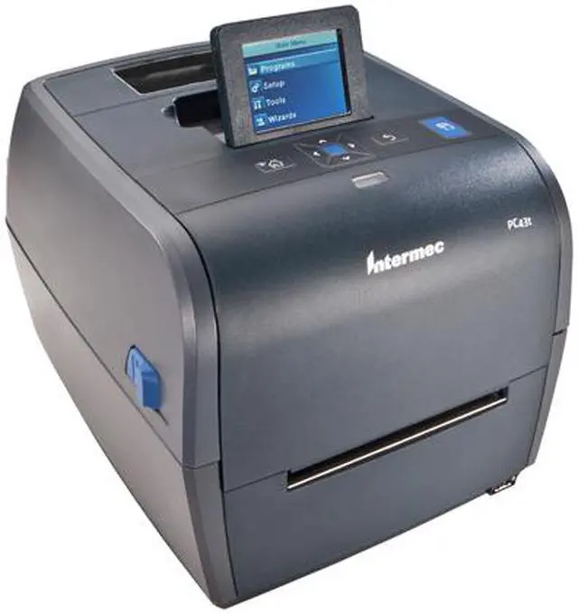 Alt view image 3 of 8 - Honeywell PC43 Thermal Transfer Desktop Label Printer, LCD, Latin Font, RTC, 203 dpi, Ethernet, US Power Cord - PC43TB01100201