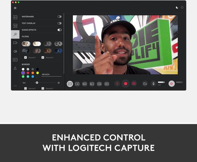 Alt view image 8 of 8 - Logitech for Creators StreamCam Premium Webcam for Streaming and Content Creation, Full HD 1080p 60 fps, Premium Glass Lens, Smart Auto-Focus, for PC/Mac – Graphite