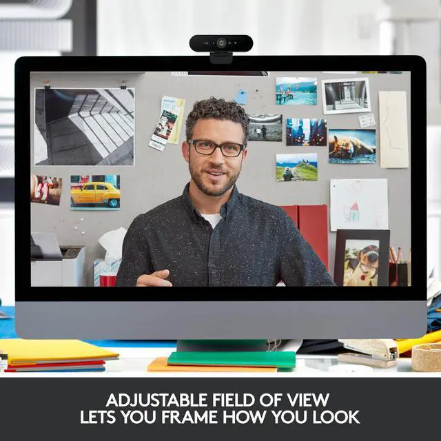 Alt view image 5 of 10 - Logitech 4K Pro Webcam with HDR and Noise-canceling Mics 960-001390