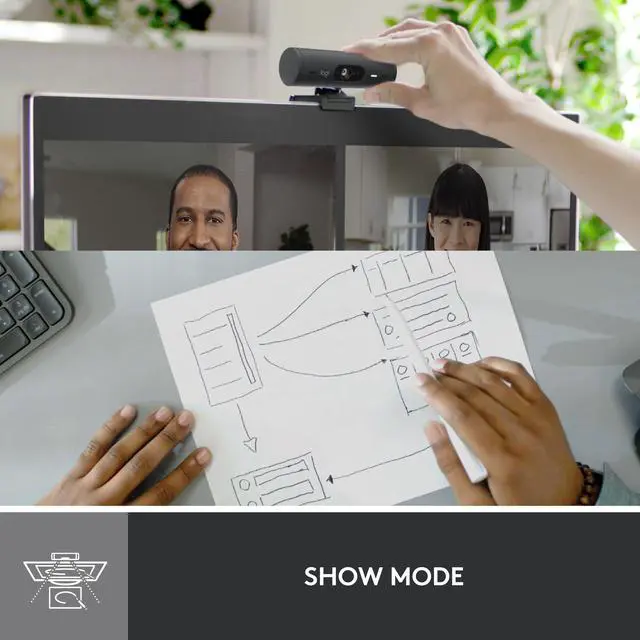 Alt view image 10 of 11 - Logitech Brio 500 HD 1080p Webcam 4 Megapixels Graphite (960-001493)