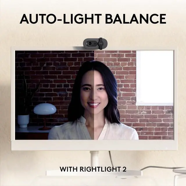 Alt view image 4 of 10 - Logitech Brio 105 Full HD 1080p Business Webcam with Auto-Light Balance, USB-A, Privacy Shutter, Easy Set-Up, Compatible with Windows, macOS, ChromeOS
