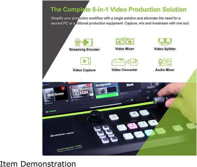Alt view image 3 of 7 - Iogear Upstream Pro Video Production Switch