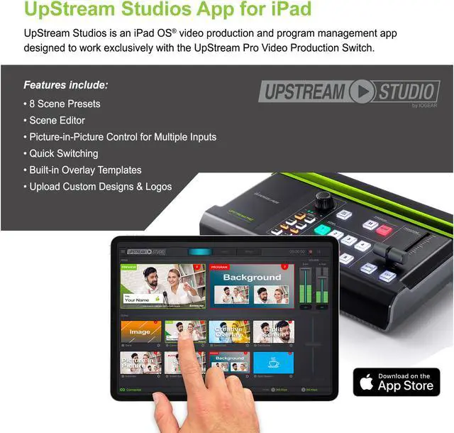 Alt view image 4 of 7 - Iogear Upstream Pro Video Production Switch