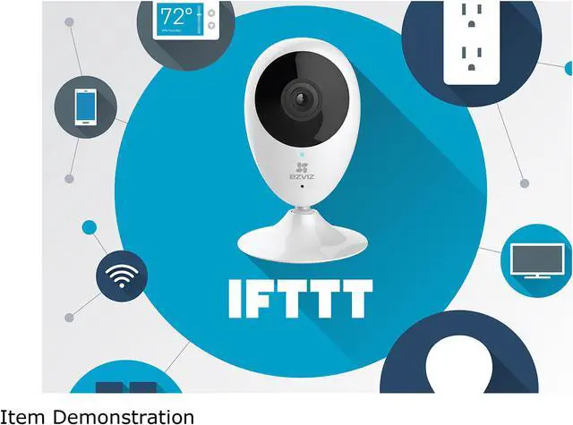 Alt view image 4 of 6 - EZVIZ Mini O 720p HD Wi-Fi Home Video Monitoring Security Camera, Built-in Speaker and Mic, Works with Alexa and Google Home Using IFTTT