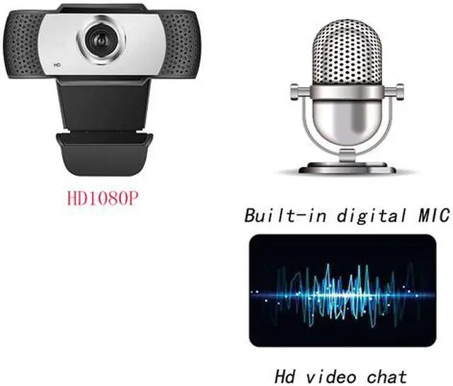 Alt view image 3 of 6 - [Manual focus] Full HD Webcam 1080P - Pro Web Camera with Stereo Microphone - USB Computer Camera for PC Laptop Desktop Mac Video Calling, Conferencing Skype YouTube