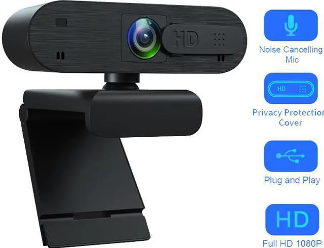 Main image of AutoFocus Full HD Webcam 1080P with Privacy Shutter-Pro Webcam with Noise Cancelling Microphone-USB Computer Camera for PC Notebook Computer Desktop Mac Video Call, Meeting Skype YouTube