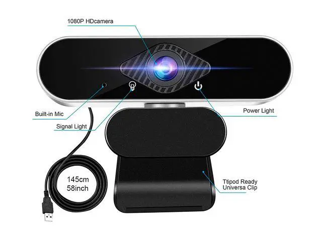 Alt view image 8 of 10 - TROPRO Full HD 1080p Webcam, Webcam with Microphone Streaming Computer Web Cam for PC Laptop Desktop 360 Degree Rotation Computer Camera Highly Compatible with Win10/8/8.1/7/XP Linux Mac