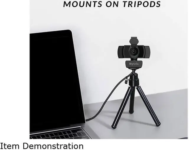 Alt view image 7 of 7 - Mytrix Auto Focus Full HD 1080P Webcam With Privacy Cover, Built-in Noise Cancelling Mic, USB Webcam for Windows Mac PC Laptop Desktop Video Calling Conferencing Streaming, Skype Zoom Facebook YouTube