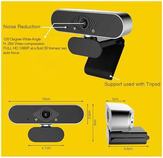 Alt view image 5 of 7 - NOV8Tech Full HD 1080p Web Camera USB with Built-in Microphone, Plug & Play Desktop PC & Laptop USB Webcam for Windows & Mac