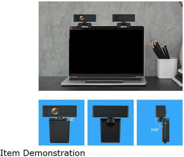Alt view image 5 of 5 - EACH Full HD Webcam 1080p Webcam Autofocus Camera HDR  USB Webcam with Privacy Cover Widescreen Video Calling and Recording for Computer Laptop PC Skype Stream