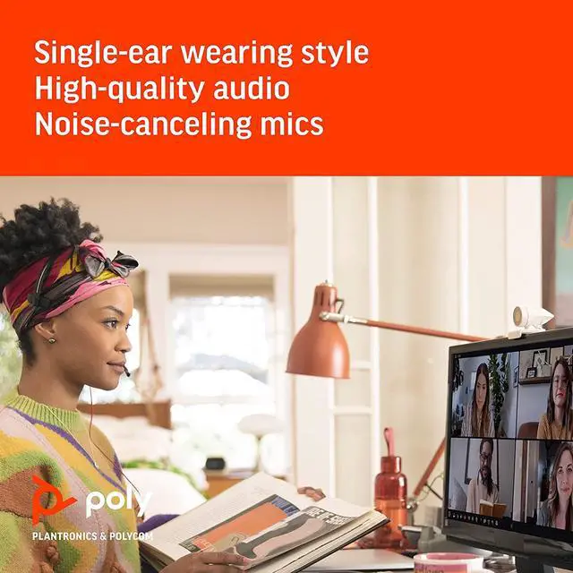 Alt view image 3 of 9 - Poly - Studio P5 Webcam with Blackwire 3210 Headset Kit (Plantronics + Polycom) - 1080p HD Professional Video Conferencing Camera & Single-Ear Wired Headset USB-A - Certified for Zoom & Teams