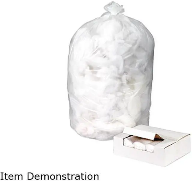 Main image of High Density Can Liners, 55-60gal, 14 mic, 38 x 60, Natural, 200/Carto