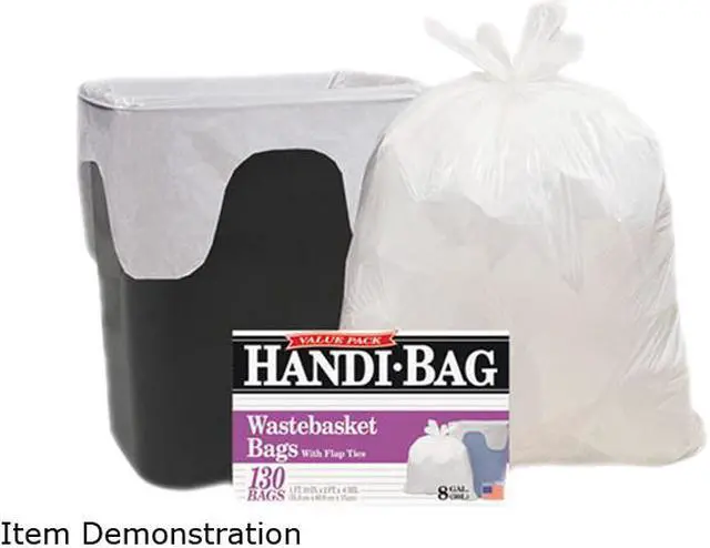 Main image of Handi-Bag Super Value Pack, 8Gal, .55Mil, 21 1/2 X 24, White, 130/Box