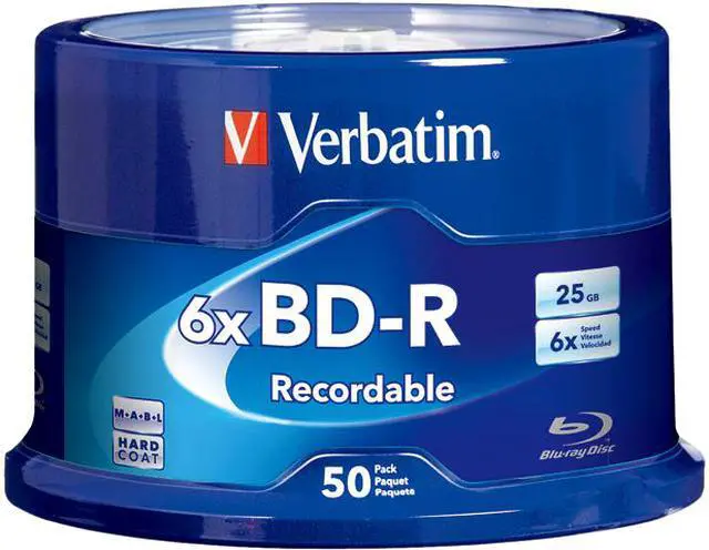 Main image of VERBATIM CORPORATION 98397 50PK BD-R 6X 25GB SPINDLE