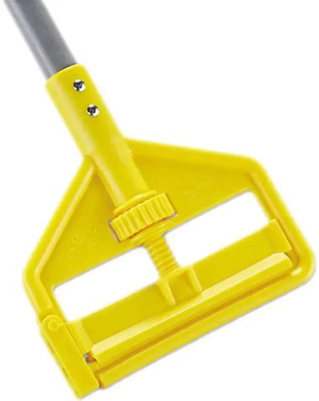 Main image of Rubbermaid Commercial Products RCP H136 60 Inch Vinyl Covered Aluminum Side Gate Wet Mop Handle - Yellow