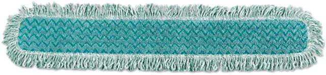 Main image of Rubbermaid Commercial Products RCP Q438 Microfiber Dust Pad with Fringe 36X5 Green - Case of 6