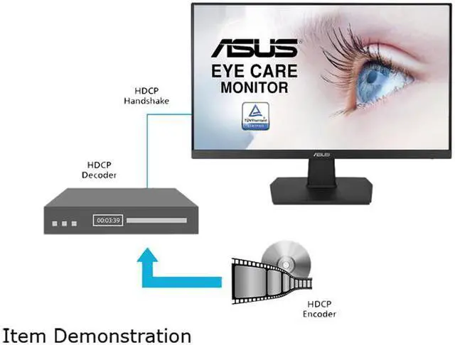 Alt view image 11 of 12 - Asus VA24EHE 23.8" Full HD (1920x1080) 75Hz 5ms IPS FreeSync Monitor, Black