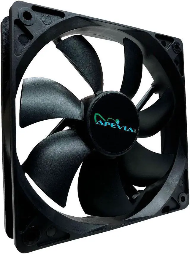 Alt view image 2 of 4 - Apevia CF1012S-BK 120mm 4pin Molex + 3pin Motherboard Black Case Fan (10-pk)