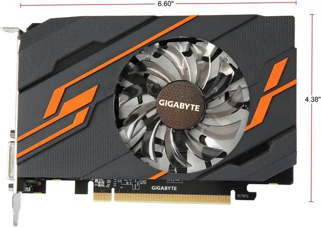 Alt view image 4 of 5 - GIGABYTE GeForce GT 1030 2GB GDDR5 ATX Graphics Card GV-N1030OC-2GI