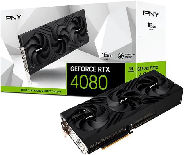 Alt view image 10 of 11 - PNY GeForce RTX 4080 16GB VERTO Triple Fan Graphics Card DLSS 3
