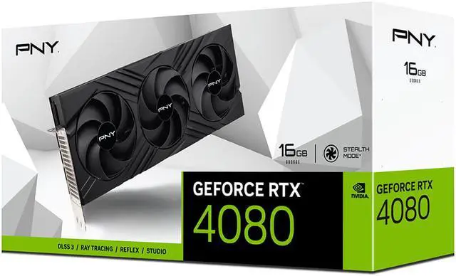 Alt view image 11 of 11 - PNY GeForce RTX 4080 16GB VERTO Triple Fan Graphics Card DLSS 3