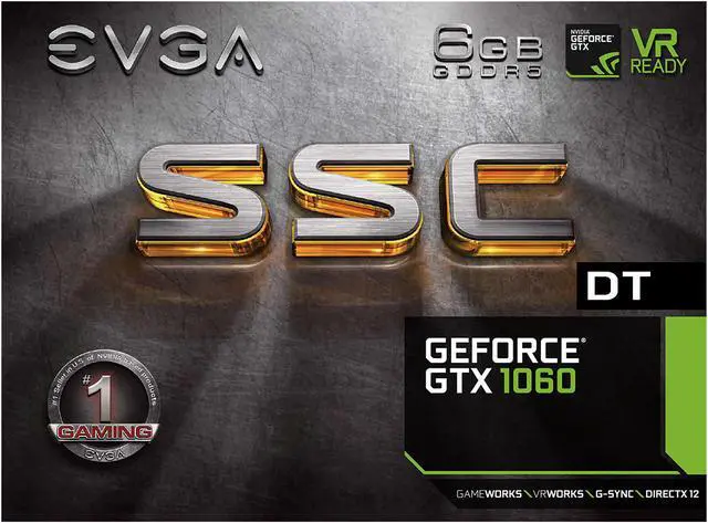 Alt view image 7 of 7 - EVGA GeForce GTX 1060 SSC DT GAMING, 06G-P4-6265-KR, 6GB GDDR5, ACX 3.0 & LED
