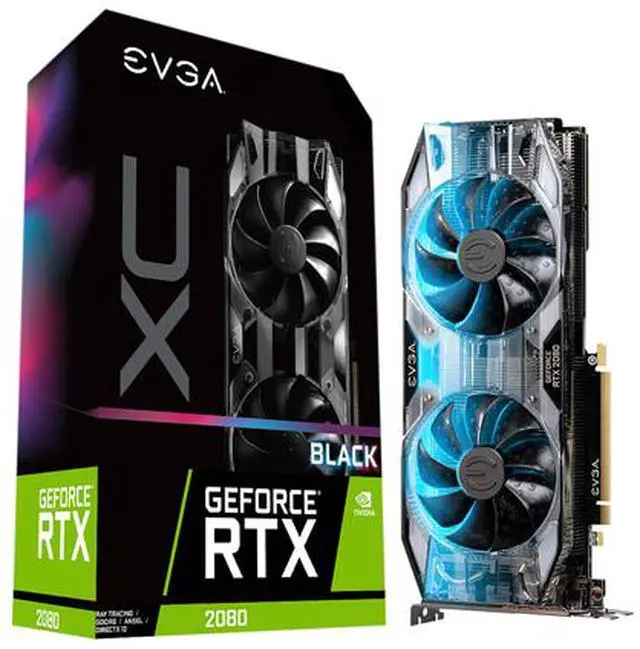 Alt view image 7 of 7 - EVGA GeForce RTX 2080 XC BLACK EDITION GAMING Video Card, 08G-P4-2082-KR, 8GB GDDR6, Dual HDB Fans, RGB LED, Metal Backplate