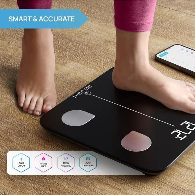Alt view image 5 of 7 - INEVIFIT Smart Body Composition Scale with Bluetooth and Free Tracking INEVIFIT APP
