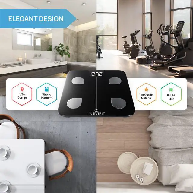 Alt view image 7 of 7 - INEVIFIT Smart Body Composition Scale with Bluetooth and Free Tracking INEVIFIT APP