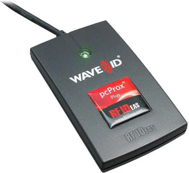 Main image of RFIDeas RDR-80081AKU pcProx Plus Dual Frequency Desktop Keystroking Reader, iCLASS SE, 125 kHz/13.56 MHz, USB, RS-232