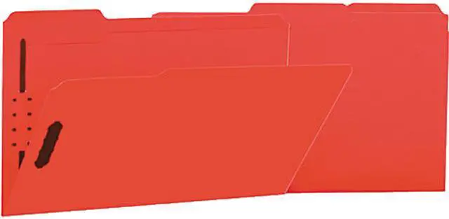 Main image of Manila Folders, 2 Fasteners, 1/3 Tab, Legal, Red, 50/Bx