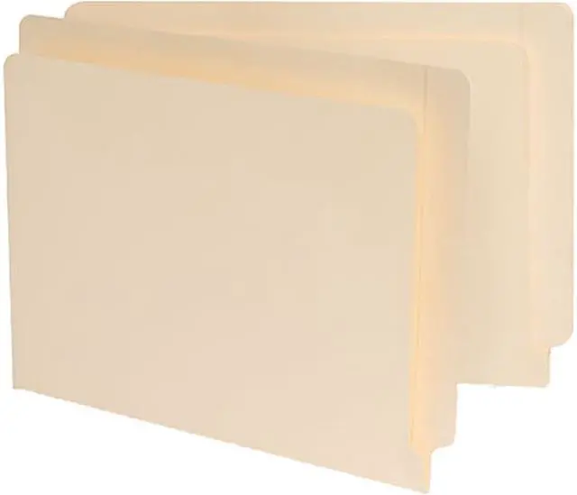 Main image of Manila Reinforced Shelf Folder, Nine Inch High Front, Letter, 100/Box
