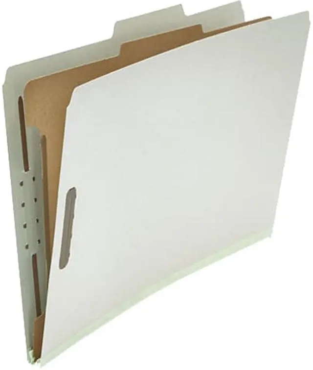 Main image of Pressboard Classification Folder, Legal, Four-Section, Gray, 10/Box