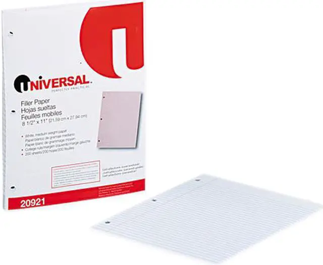 Main image of Mediumweight 16-Lb. Filler Paper, 11 X 8-1/2, College Ruled, White, 20
