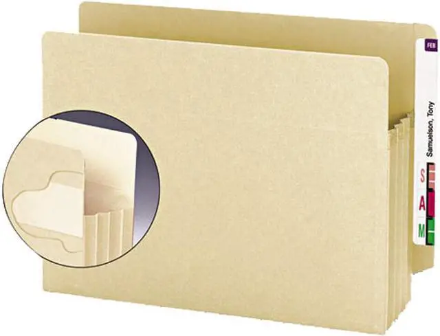 Main image of Smead End Tab Tuff Pockets 3 1/2 Exp Letter Manila 10/BX 75150