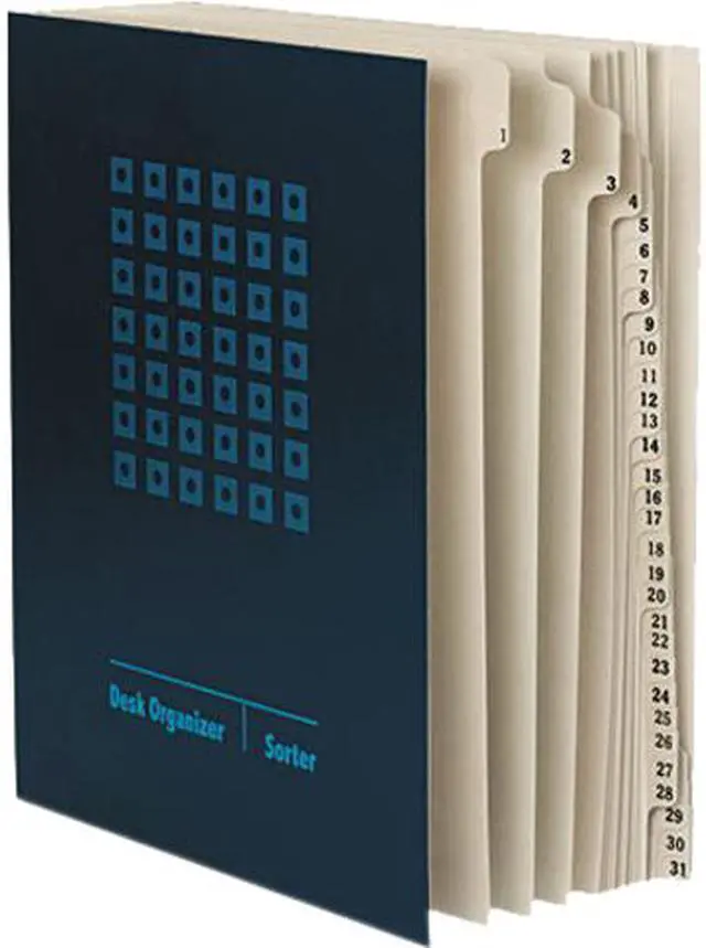 Main image of Smead Expandable Indexed Sorter Top Tab Letter Size Index 1-31 Navy Blue 89294