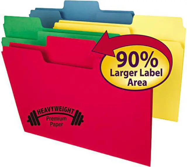 Main image of Smead SuperTab Heavyweight folder Assorted 1/3 Cut Legal 50/BX 15410