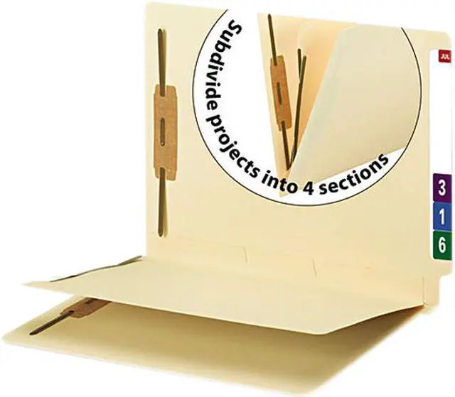 Main image of Smead Manila End Tab Classification Folder 1 divider Straight Cut Tab 50/BX 34220