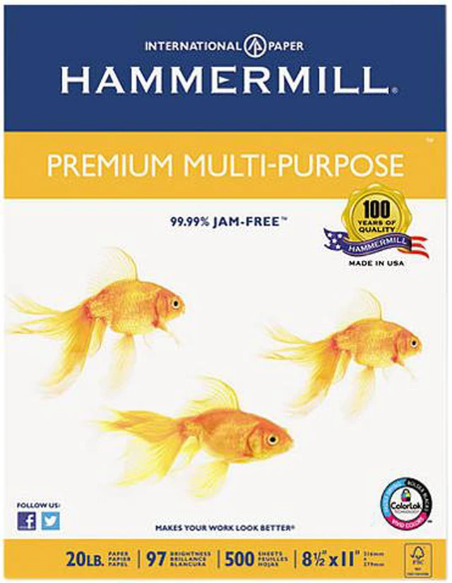 Main image of Premium Multipurpose Paper, 20-Lb., 8-1/2 X 11, White, 2500/Carton