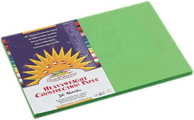 Main image of Prang 12" x 18" Construction Paper Bright Green 50 Sheets/Pack (P9607-0001)