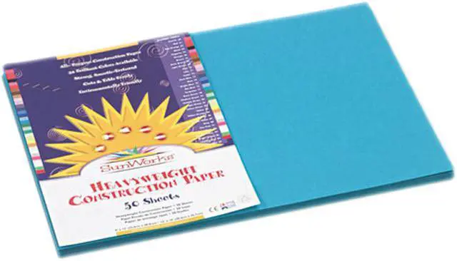 Main image of Construction Paper, 58 lbs., 12 x 18, Turquoise, 50 Sheets/Pack