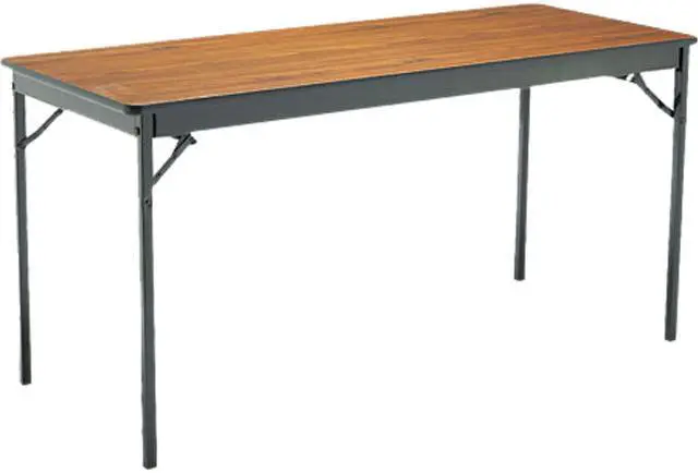 Main image of Special Size Folding Table, Rectangular, 60W X 24D X 30H, Walnut/Black