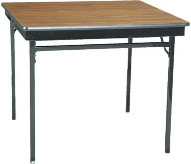 Main image of Special Size Folding Table, Square, 36W X 36D X 30H, Walnut/Black