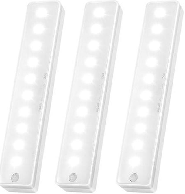 3 Pack LED Motion Sensor Light, Cordless Battery-Powered LED Night