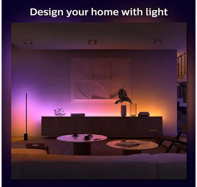 Alt view image 8 of 12 - Philips Hue Bluetooth Gradient Ambiance Smart Lightstrip 3ft Extension NO Plug, (Muticolor Strip, Works with Apple Homekit and Google Home), White