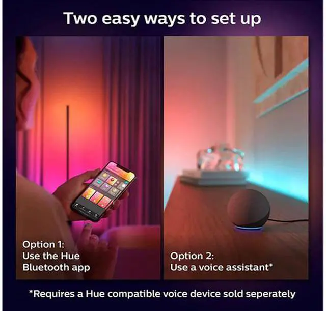 Alt view image 9 of 12 - Philips Hue Bluetooth Gradient Ambiance Smart Lightstrip 3ft Extension NO Plug, (Muticolor Strip, Works with Apple Homekit and Google Home), White
