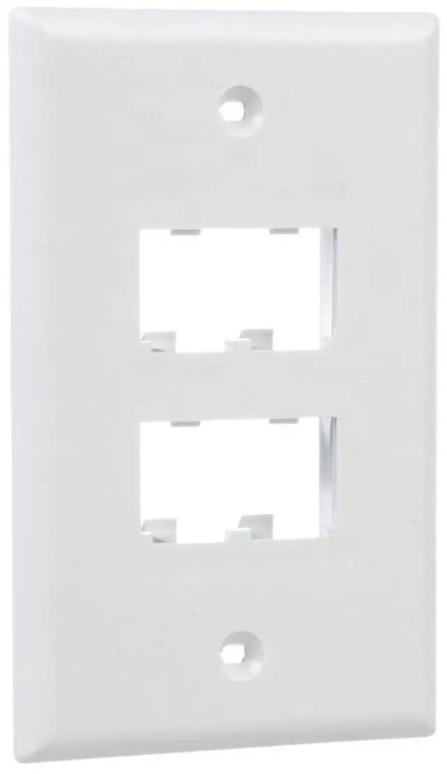 Main image of Panduit CFP4WH 1-Gang 4-Port Faceplate White CFP4WH