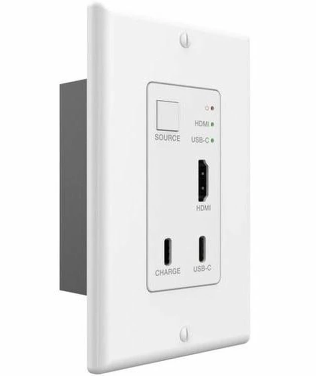 Alt view image 2 of 3 - Comprehensive Pro AV/IT Integrator Series HDMI & USB-C 4K60Hz Wall Plate Extender Kit up to 164ft - CHEHDWP85UD
